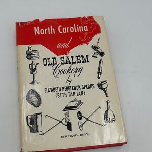 Vintage 1974 North Carolina and Old Salem Cookery Hardcover Cookbook with Jacket